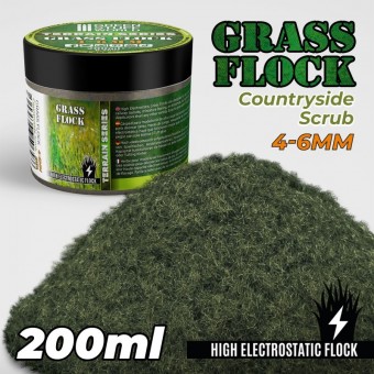 Green Stuff World 8435646506586ES Static Grass Flock 4-6mm - COUNTRYSIDE SCRUB (200 ml)