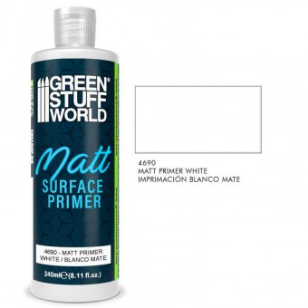 Green Stuff World 8435646520506ES Matt Surface Primer, 240 ml - White