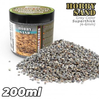 Green Stuff World 8435646528342ES Extra Thick Hobby Sand - Dark Grey 200ml