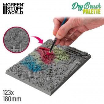 Green Stuff World 8435646536590ES Drybrush texture palette (123x180 mm)