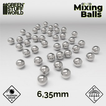 Green Stuff World 8436554365296ES Mixing balls 6.35 mm - Set of 40 pcs.
