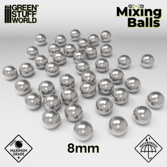 Green Stuff World 8436554365302ES Mixing balls 8 mm - Set of 40 pcs.