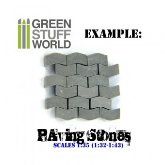 Green Stuff World 8436554367085ES Model Paving Bricks - Grey (500 pcs.)
