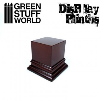 Green Stuff World 8436574501612ES Square Top Display Plinth 4x4 cm - Hazelnut Brown