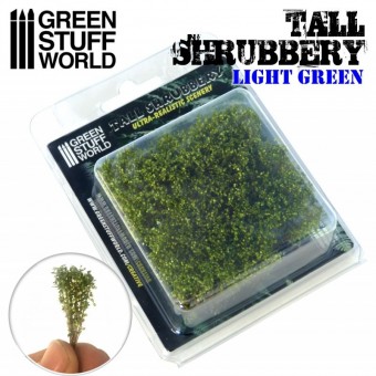 Green Stuff World 8436574504248ES Tall Shrubbery - Light Green (8x8x3cm)