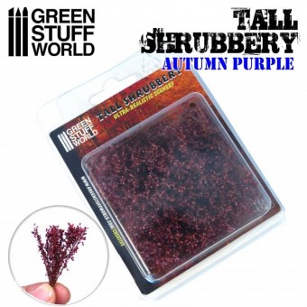 Green Stuff World 8436574504316ES Tall Shrubbery - Autumn Purple (8x8x3cm)