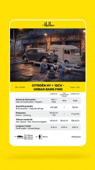 Heller 50335 Citroen HY + 15CV - Urban Barn Find 1:24