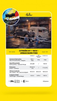Heller 52335 STARTER KIT Citroen HY + 15CV - Urban Barn Find 1:24