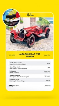 Heller 56715 STARTER KIT Alfa Romeo 1750cc Zagato 1:24