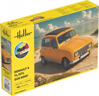 Heller 58704 STARTER KIT Renault 4 TL/GTL Sun Roof 1:24