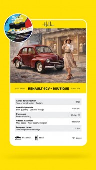 Heller 58762 STARTER KIT Renault 4CV - Boutique Edition 1:24