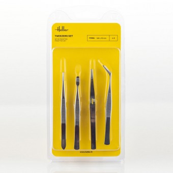 Heller 99023 Tweezers Set (4 pieces)