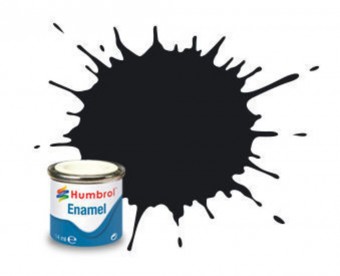 Humbrol AA0936 85 Coal Black Satin Email 14 ml