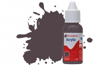 Humbrol DB0251 HUMBROL ACRYLIC DROPPER BOTTLE 14ML No.251 RLM 81 Dunkelbraun Matt