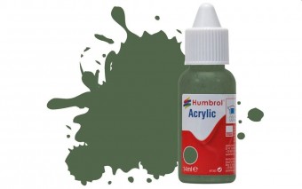 Humbrol DB0252 HUMBROL ACRYLIC DROPPER BOTTLE 14ML No.252 RLM 82 Olivgrun Matt