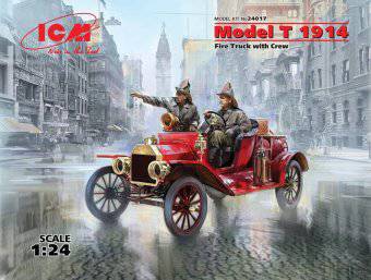 ICM 24017 Model T 1914 Fire Truck with Crew 1:24