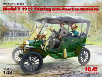 ICM 24025 Model T 1911 Touring with American Motorists 1:24