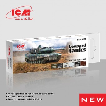 ICM 3073 Acrylic paint set for Leopard tanks