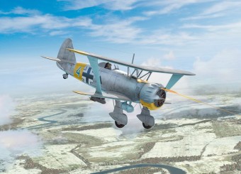 ICM 32015 Hs 123A-1 (late), WWII German attack aircraft (100% new molds) 1:32