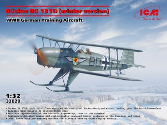 ICM 32029 Bucker Bu 131D (winter version), WWII German Training Aircraft 1:32