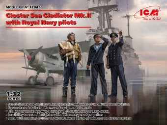 ICM 32045 Gloster Sea Gladiator Mk.II with Royal Navy pilots 1:32