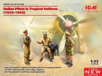 ICM 32110 1:32 Italian Pilots in Tropical Uniform 1939-1943