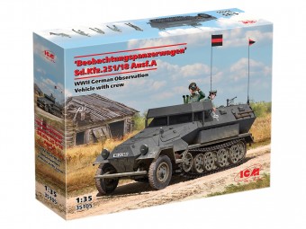 ICM 35105 1:35 Beobachtungspanzerwagen Sd.Kfz.251/18 Ausf.A, WWII German Observation Vehicle with crew