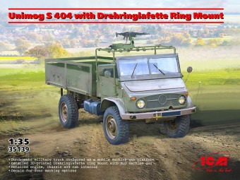 ICM 35139 Unimog S 404 with Drehringlafette Ring Mount 1:35
