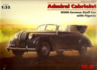 ICM 35471 1:35 Opel Admiral Cabriolet WWII German Staff Car with Figures