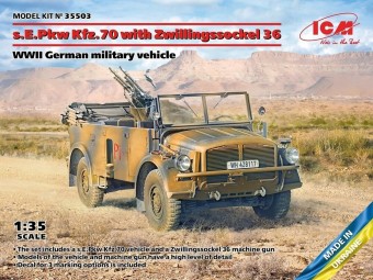 ICM 35503 s.E.Pkw Kfz.70 with Zwillingssockel 36 WWII German military vehicle 1:35