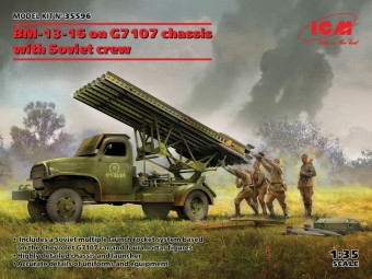 ICM 35596 BM-13-16 on G7107 chassis with Soviet crew 1:35