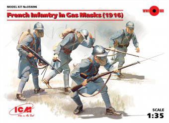 ICM 35696 French Infantry in Gas Masks 1918 1:35