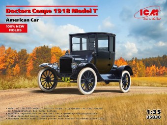 ICM 35830 Doctors Coupe 1917 Model T American Car (100% new moulds) 1:35