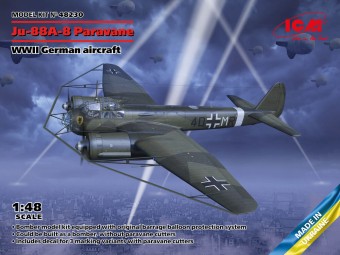 ICM 48230 Ju-88A-8 Paravane WWII German aircraft 1:48