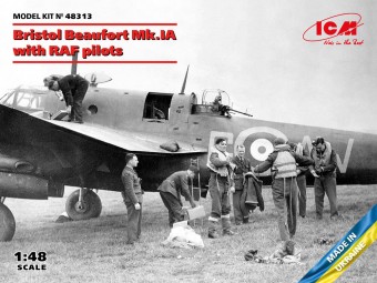 ICM 48313 Bristol Beaufort Mk.IA with RAF pilots 1:48