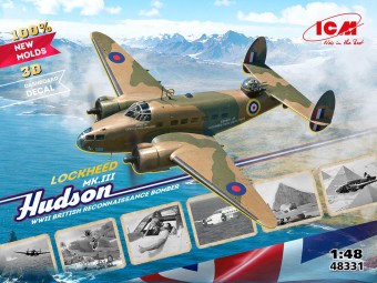 ICM 48331 Lockheed Hudson Mk. III, WWII British Reconnaissance Bomber (100% new moulds) 1:48