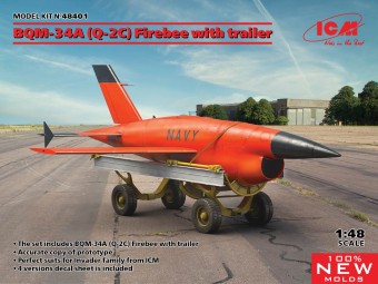ICM 48401 1:48 Ð’QM-34Ð (Q-2Ð¡) Firebee with trailer  (1 airplane and trailer)