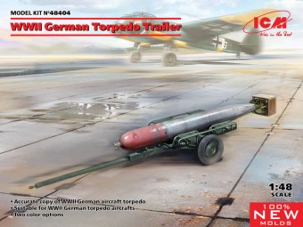 ICM 48404 WWII German Torpedo Trailer (100% new molds) 1:48