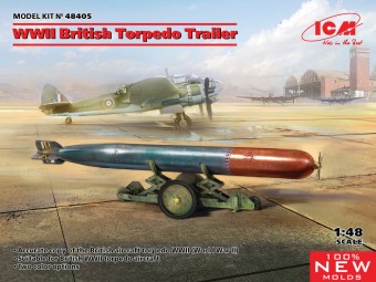 ICM 48405 WWII British Torpedo Trailer (100% new molds) 1:48