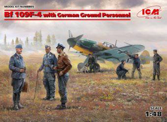 ICM 48805 Bf 109F-4 with German Ground Personnel 1:48