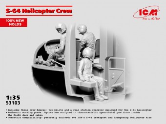 ICM 53103 S-64 Helicopter Crew (100% new moulds) 1:35
