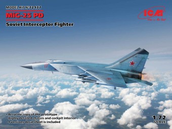 ICM 72177 MiG-25 PD Soviet Interceptor Fighter 1:72