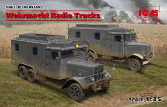 ICM DS3509 Wehrmacht Radio Trucks (Henschel 33D1 Kfz.72 Krupp L3H163 Kfz.72) 1:35