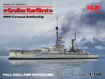 ICM S.015 Groser Kurfurst WWI German Battleship 1:700