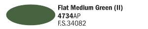 Italeri 4734AP Flat Medium Green (II) - Acrylic Paint (20 ml)