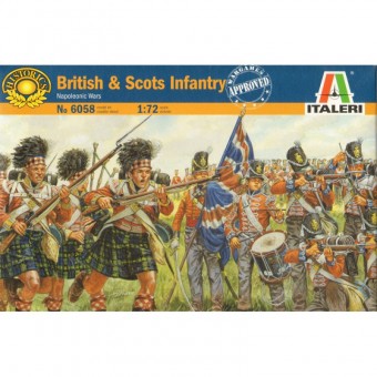 Italeri 6058 1:72 British and Scots Infantry, Napoleonic Wars - 50 figures