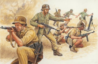 Italeri 6076 1:72 German Afrika Korps (WWII) - 50 figures