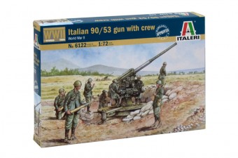 Italeri 6122 1:72 Italian 90/53 gun with Crew, WWII