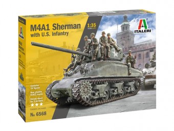 Italeri 6568 1:35 M4A1 SHERMAN with infantry