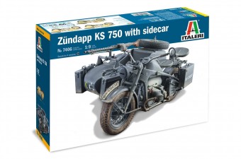 ITALERI 7406s 1:9 ZUNDAPP KS 750 with Side Car
